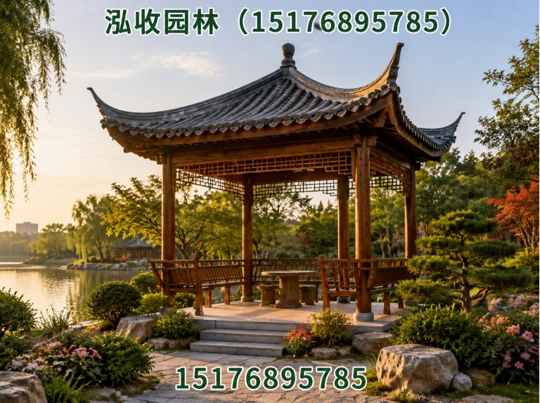 青岛防腐木凉亭展示图